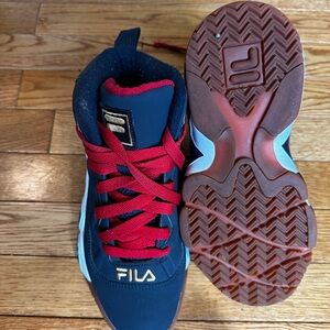 Fila Kids High-Top Sneakers - Navy and Red